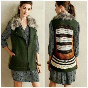 NWOT Anthropologie Elevenses Wool & Knit Vest